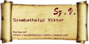 Szombathelyi Viktor névjegykártya