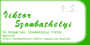 viktor szombathelyi business card